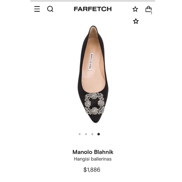 ❤️Authentic Manolo Blahnik Hangisi Flats Size 8❤️ - Picture 3 of 17